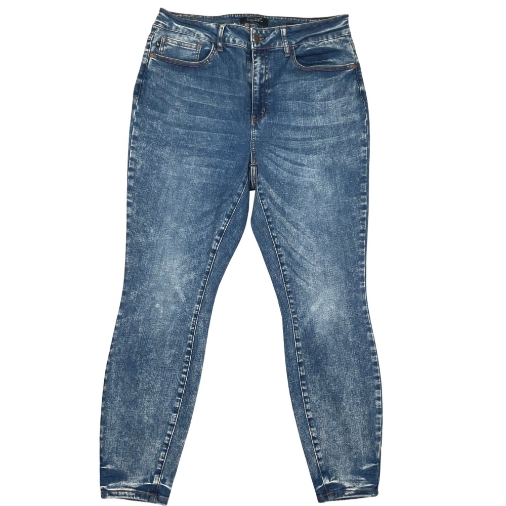 Judy Blue Jeans Women 16W Blue Skinny Fit Acid Wash High Rise Streetwear‎ Edgy